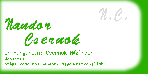 nandor csernok business card